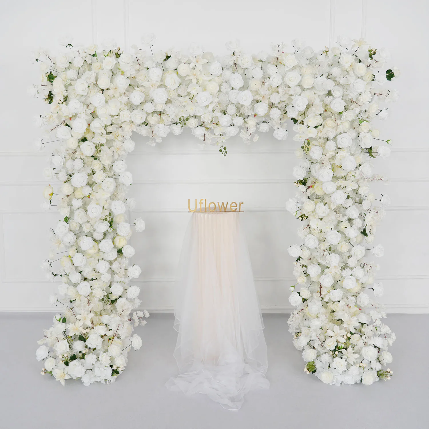 Uflower Wedding Flower Decoration Artificial Flower Arch Arrangement White Rose Runner Flower Row Road Leading Flower Ball Props
Uflower Wedding Flower Decoration Artificial Flower Arch Arrangement White Rose Runner Flower Row Road Leading Flower Ball Props