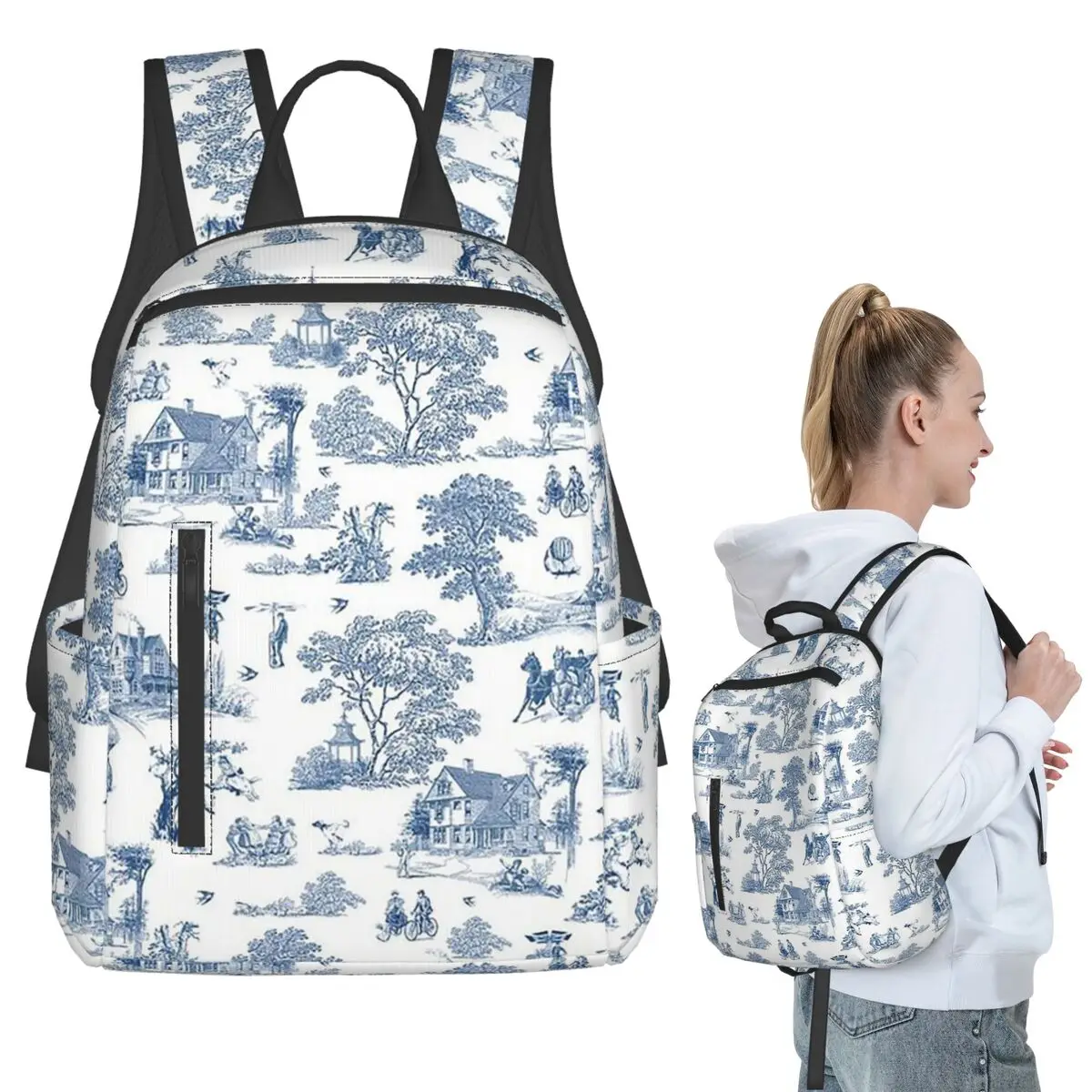 Toile De Jouy French Motif Backpack Student BookBag Children School Bag Computer Shoulder Bags Boys Girls
Toile De Jouy French Motif Backpack Student BookBag Children School Bag Computer Shoulder Bags Boys Girls
