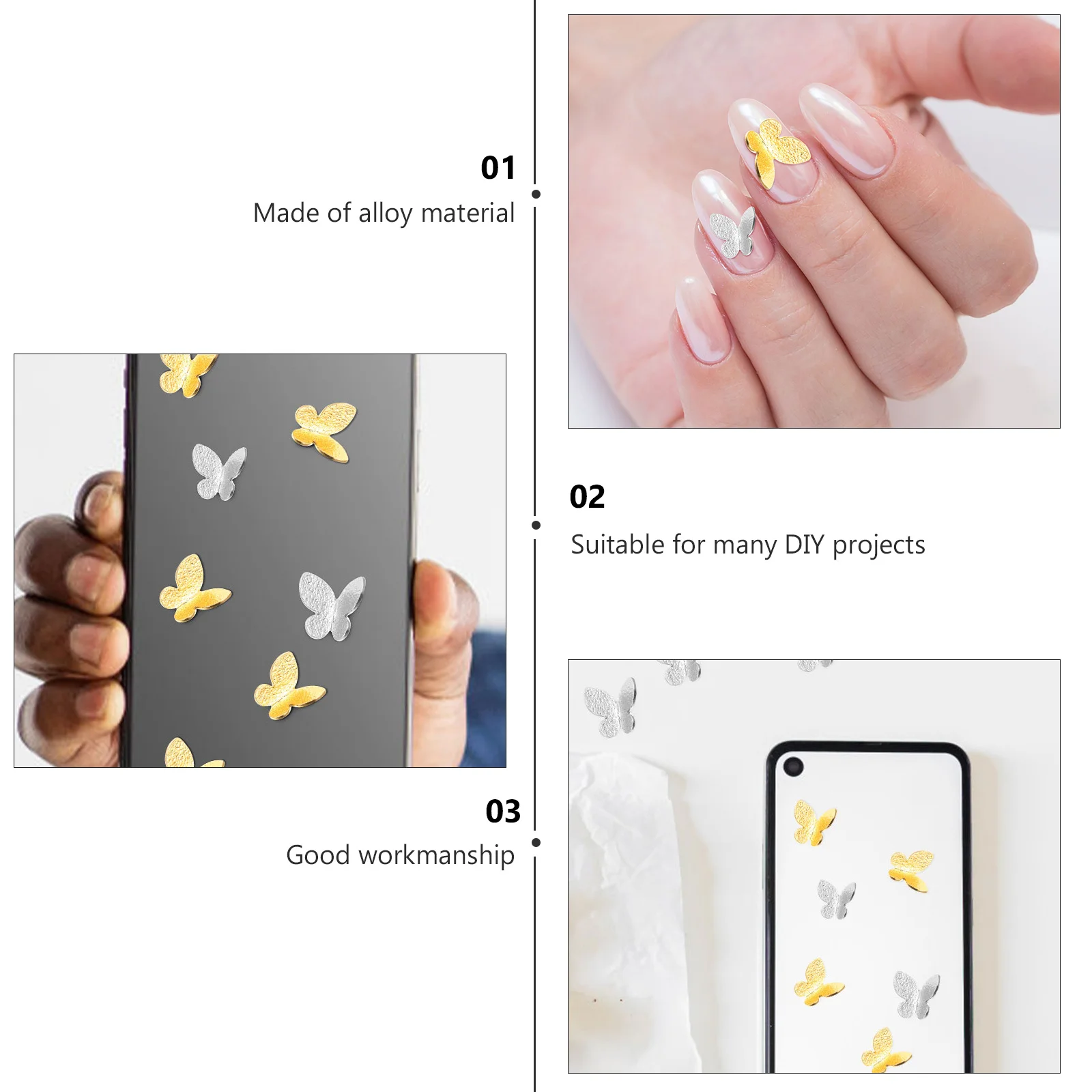 100Pcs Butterfly-Shaped Alloy Epoxy Filling Charms Jewelry Accessories DIY Craft Decoration Supplies Alloy Fillers
100Pcs Butterfly-Shaped Alloy Epoxy Filling Charms Jewelry Accessories DIY Craft Decoration Supplies Alloy Fillers