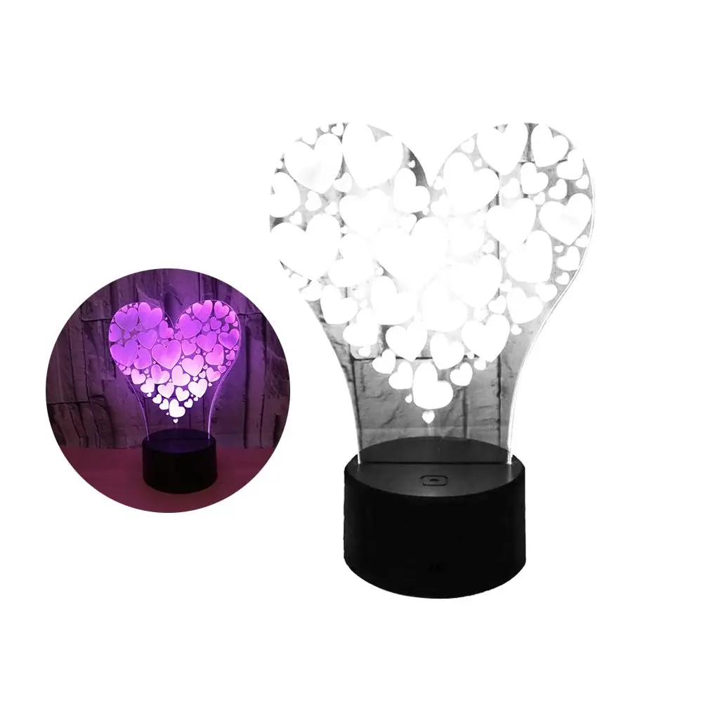 3D LED Lamp Night Light Heart Shape 7 Color Change Touch Control Remote Safe Kids Room Office Decor
3D LED Lamp Night Light Heart Shape 7 Color Change Touch Control Remote Safe Kids Room Office Decor