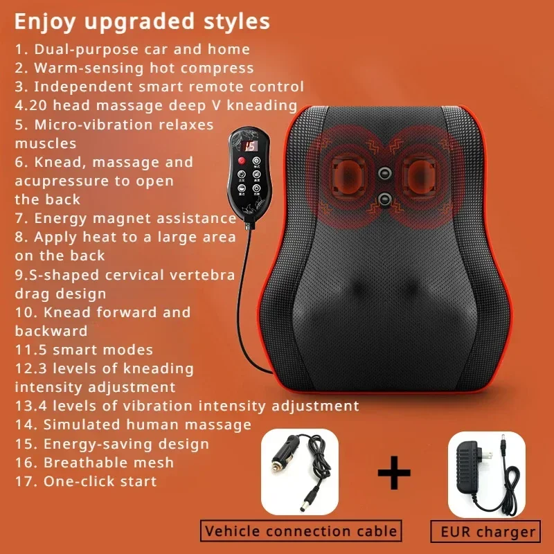 Car Home Massage Cushion Pillow Neck Lumbar Back Multi-function Whole Body Electric Shoulder Cervical Spine Massage
Car Home Massage Cushion Pillow Neck Lumbar Back Multi-function Whole Body Electric Shoulder Cervical Spine Massage