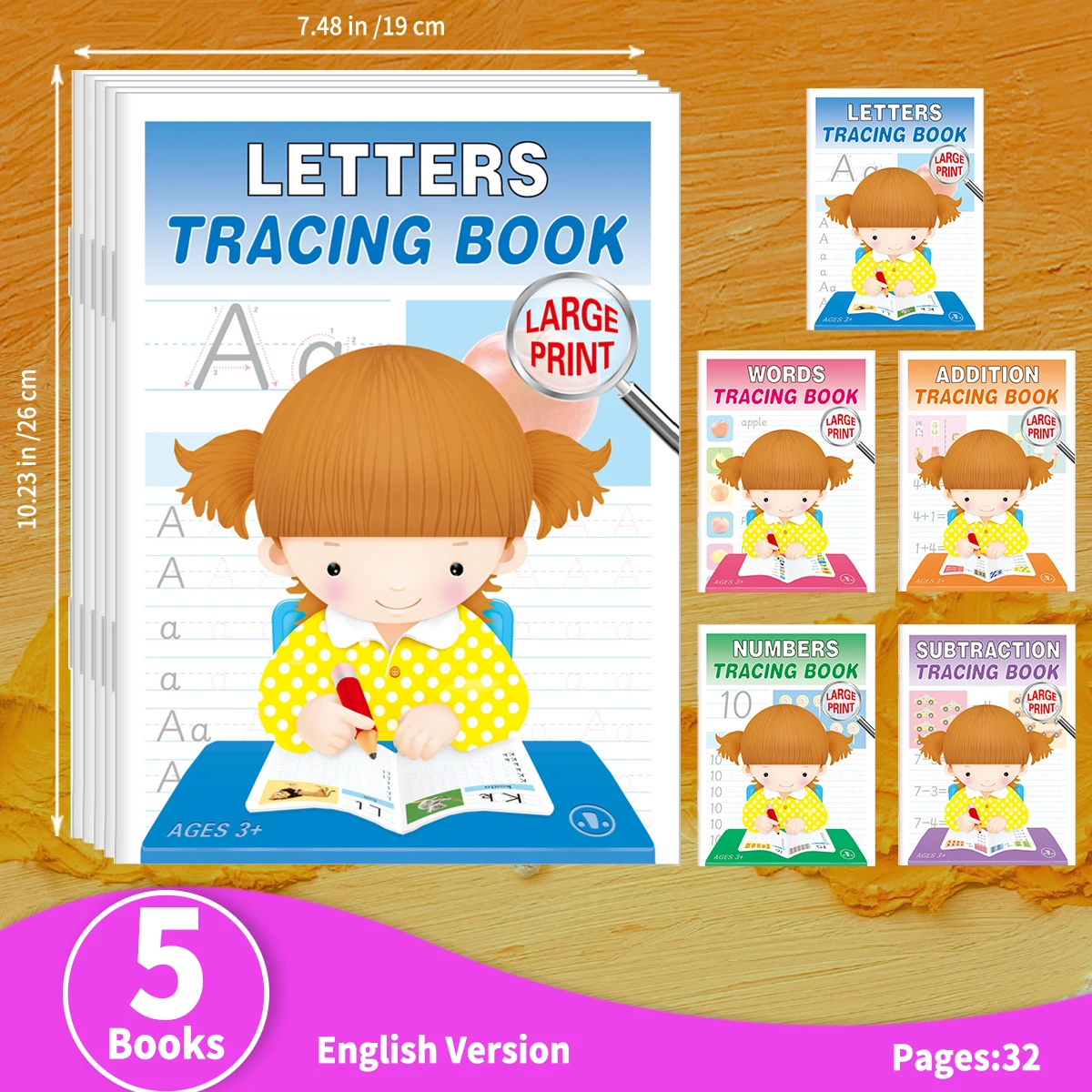 1 Set 5 Books Children Preschool Primers Multilingual Exercise Book Skill Training Enlightenment Learning Education Supplies
1 Set 5 Books Children Preschool Primers Multilingual Exercise Book Skill Training Enlightenment Learning Education Supplies