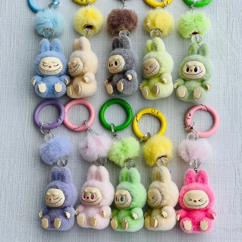 New Cartoon Flocked Labubu Pendant kawaii Three-dimensional Doll particles keychain bag cell phone charm key chain gift
New Cartoon Flocked Labubu Pendant kawaii Three-dimensional Doll particles keychain bag cell phone charm key chain gift