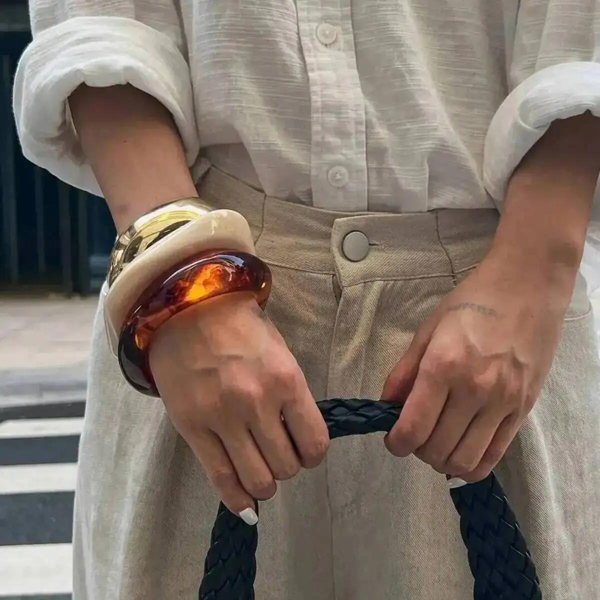 Lacteo 3Styles Elegant Retro Stackable Resin Bangles for Women Hyperbole Creative Acrylic Chunky Wide Bracelet Steampunk Jewelry
Lacteo 3Styles Elegant Retro Stackable Resin Bangles for Women Hyperbole Creative Acrylic Chunky Wide Bracelet Steampunk Jewelry
