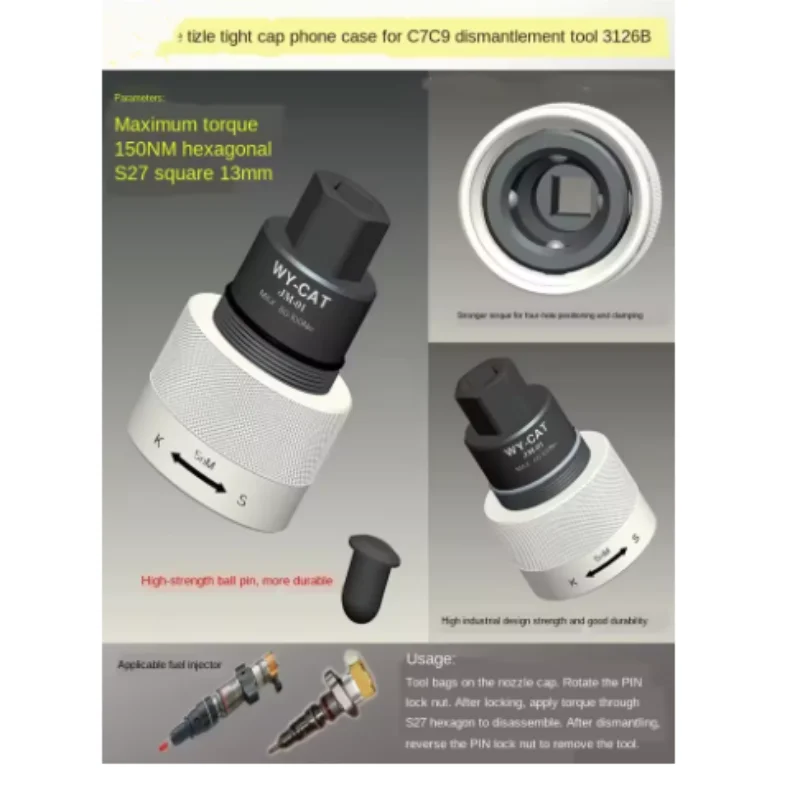 HEUI Diesel Common Rail Injector Nozzle Tight Cap Dismantle Removal Tool For CAT C7 C9 3126
HEUI Diesel Common Rail Injector Nozzle Tight Cap Dismantle Removal Tool For CAT C7 C9 3126