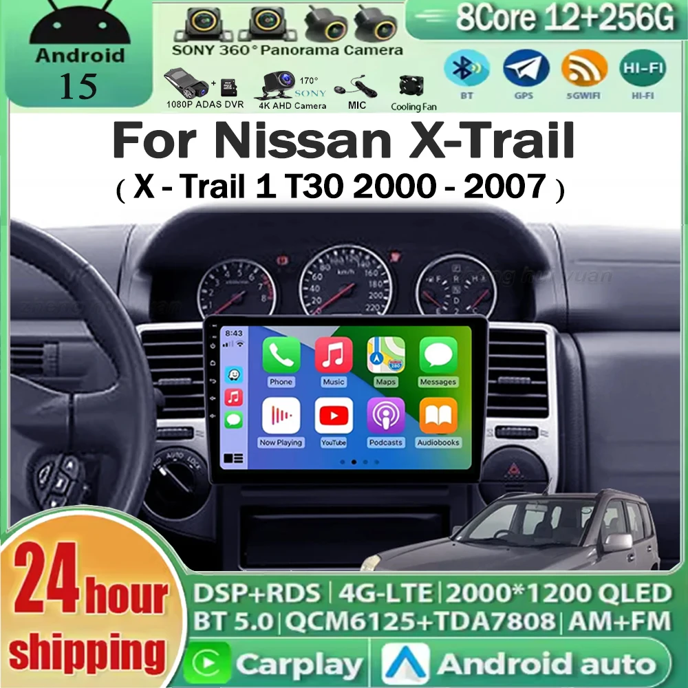 For Nissan X-Trail X Trail X - Trail 1 T30 2000 - 2007 Android 16 Carplay&Auto Car Radio Navigation Multimedia Stereo Player BT
For Nissan X-Trail X Trail X - Trail 1 T30 2000 - 2007 Android 16 Carplay&Auto Car Radio Navigation Multimedia Stereo Player BT