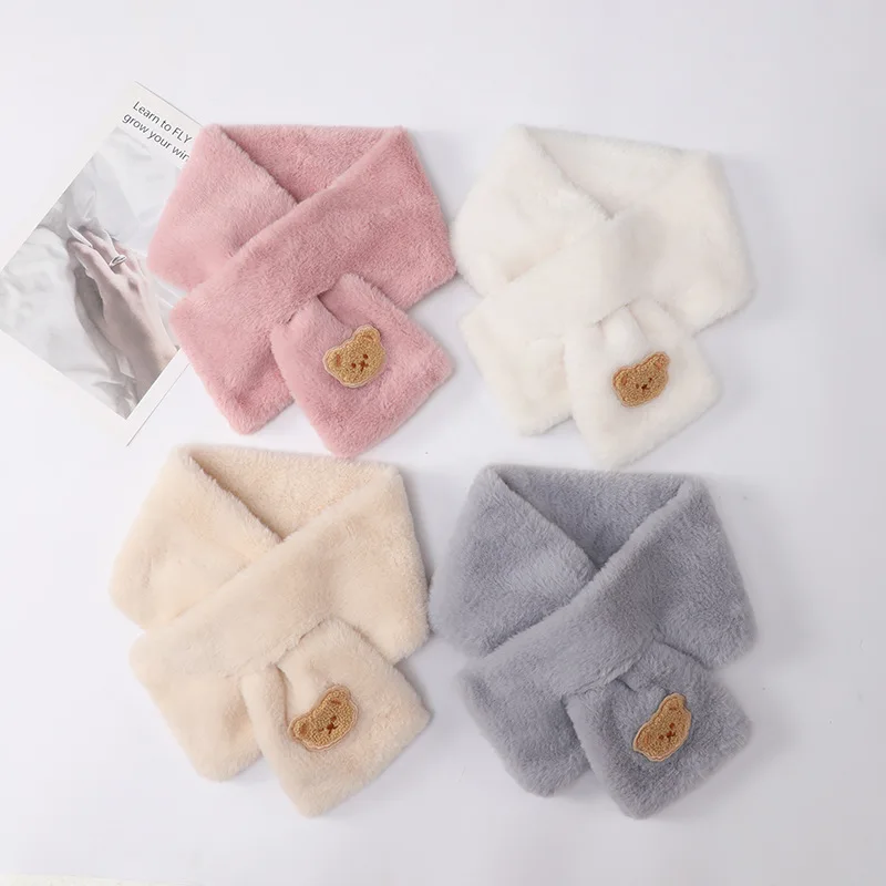 Cute Bear Baby Scarf Boys Girls Winter Warm Scarves Imitation Rabbit Fur Neck Protector Soft Plush Cross Scarf Kids Accessories
Cute Bear Baby Scarf Boys Girls Winter Warm Scarves Imitation Rabbit Fur Neck Protector Soft Plush Cross Scarf Kids Accessories