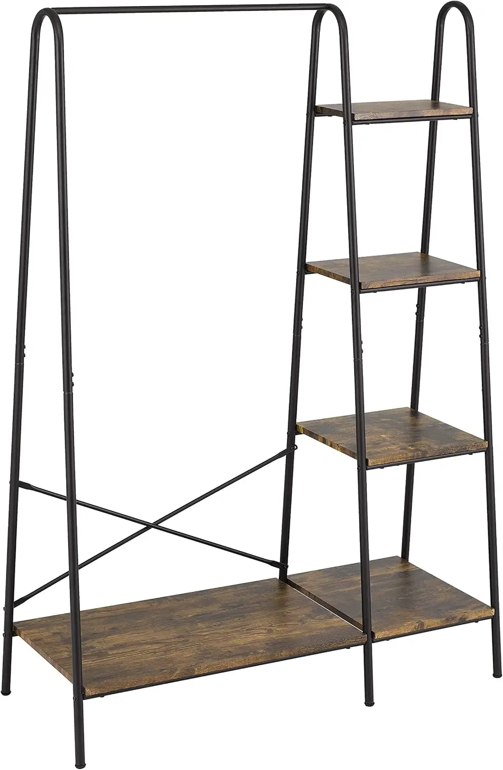 Rustic Clothes Rack, Clothing Rack for Hanging Clothes Heavy Duty Garment Rack with 5 Wood Shelves Freestanding Portable Clos
Rustic Clothes Rack, Clothing Rack for Hanging Clothes Heavy Duty Garment Rack with 5 Wood Shelves Freestanding Portable Clos