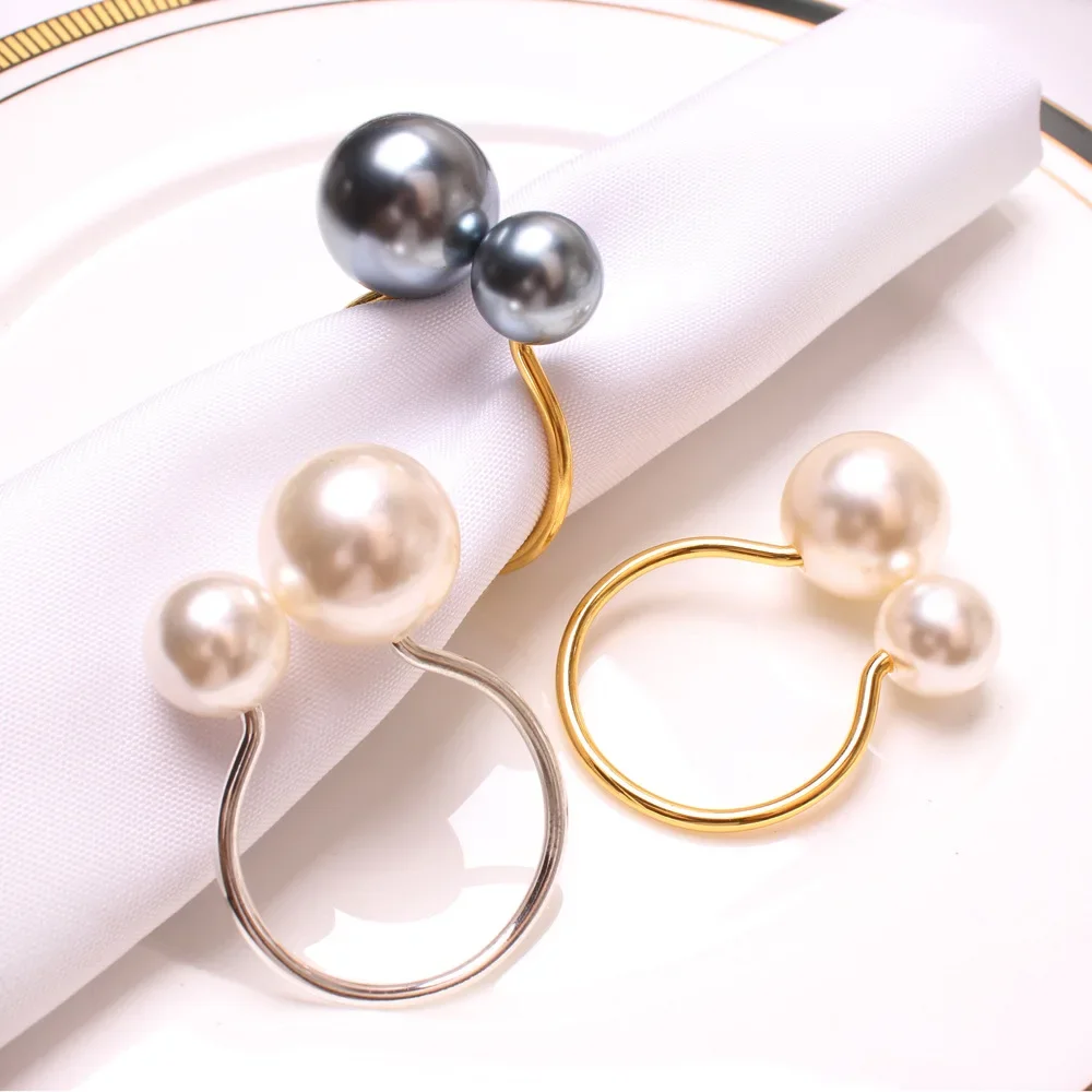 Elegant Pearls Napkin Rings Gold Christening Bangle Metal Napkin Holder Wedding Gift Bridal Shower Decor Party Supplie
Elegant Pearls Napkin Rings Gold Christening Bangle Metal Napkin Holder Wedding Gift Bridal Shower Decor Party Supplie