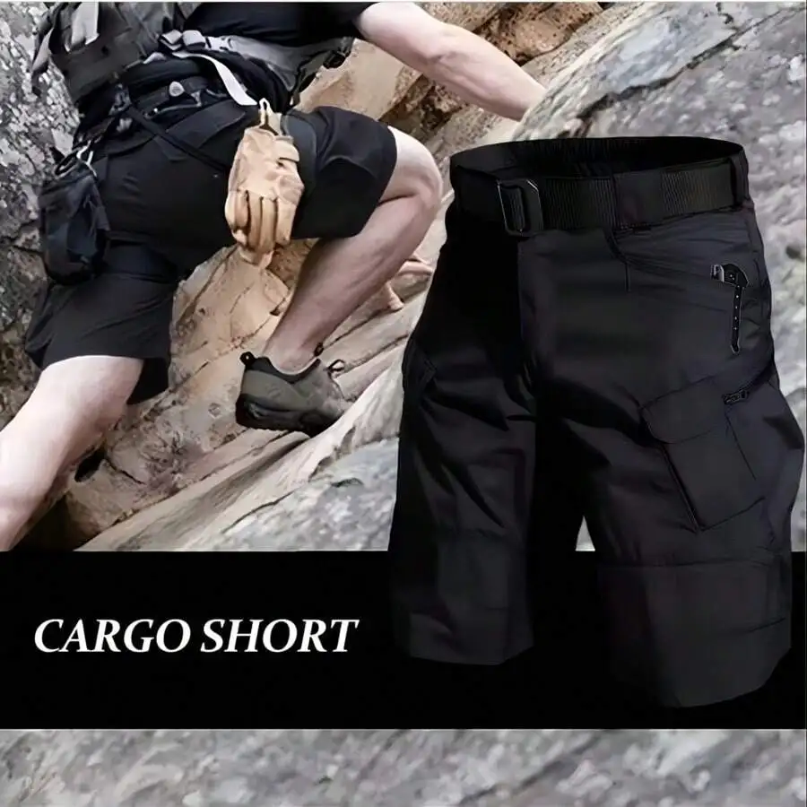 Men Tactical Cargo Shorts Solid Color Multi Pocket Regular Fit With Belt For Outdoor Daily Fishing
Men Tactical Cargo Shorts Solid Color Multi Pocket Regular Fit With Belt For Outdoor Daily Fishing