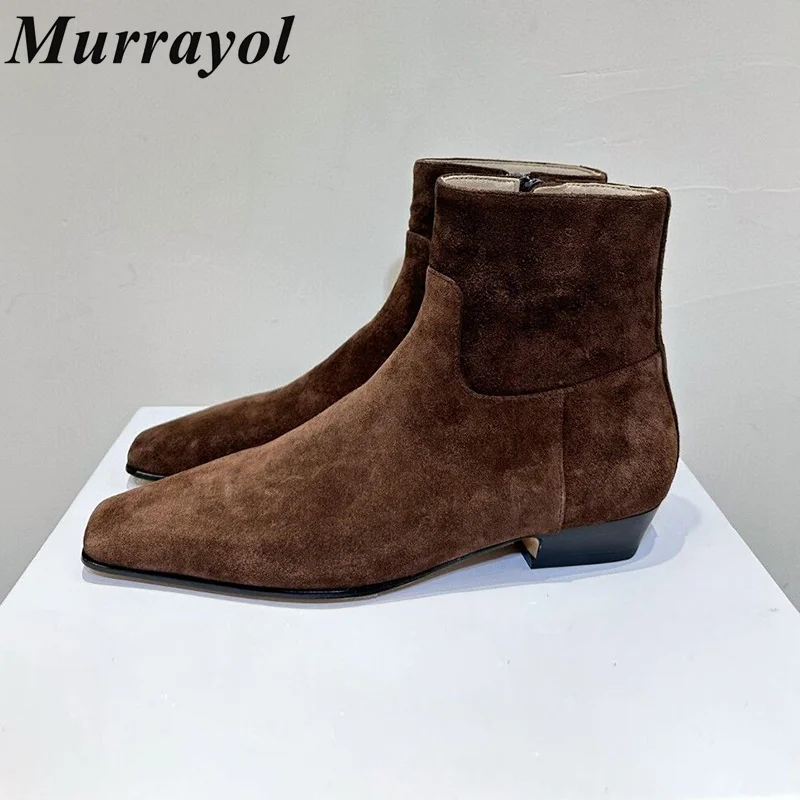 New Cow Suede Flat Bottom Ankle Botas Women Square Toe Side zipper Short Botas Autumn Winter Retro Versatile Chelsea Boots
New Cow Suede Flat Bottom Ankle Botas Women Square Toe Side zipper Short Botas Autumn Winter Retro Versatile Chelsea Boots
