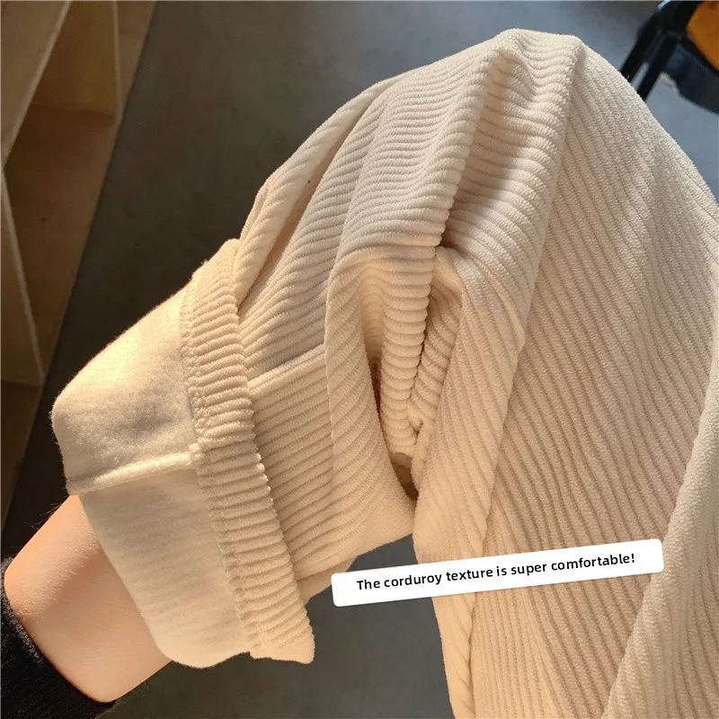 Khaki Corduroy Pants Women Spring Autumn Winter Drapey Lazy White Floor-Length Wide Leg Pants Ins Trendy Fleece Short Women
Khaki Corduroy Pants Women Spring Autumn Winter Drapey Lazy White Floor-Length Wide Leg Pants Ins Trendy Fleece Short Women
