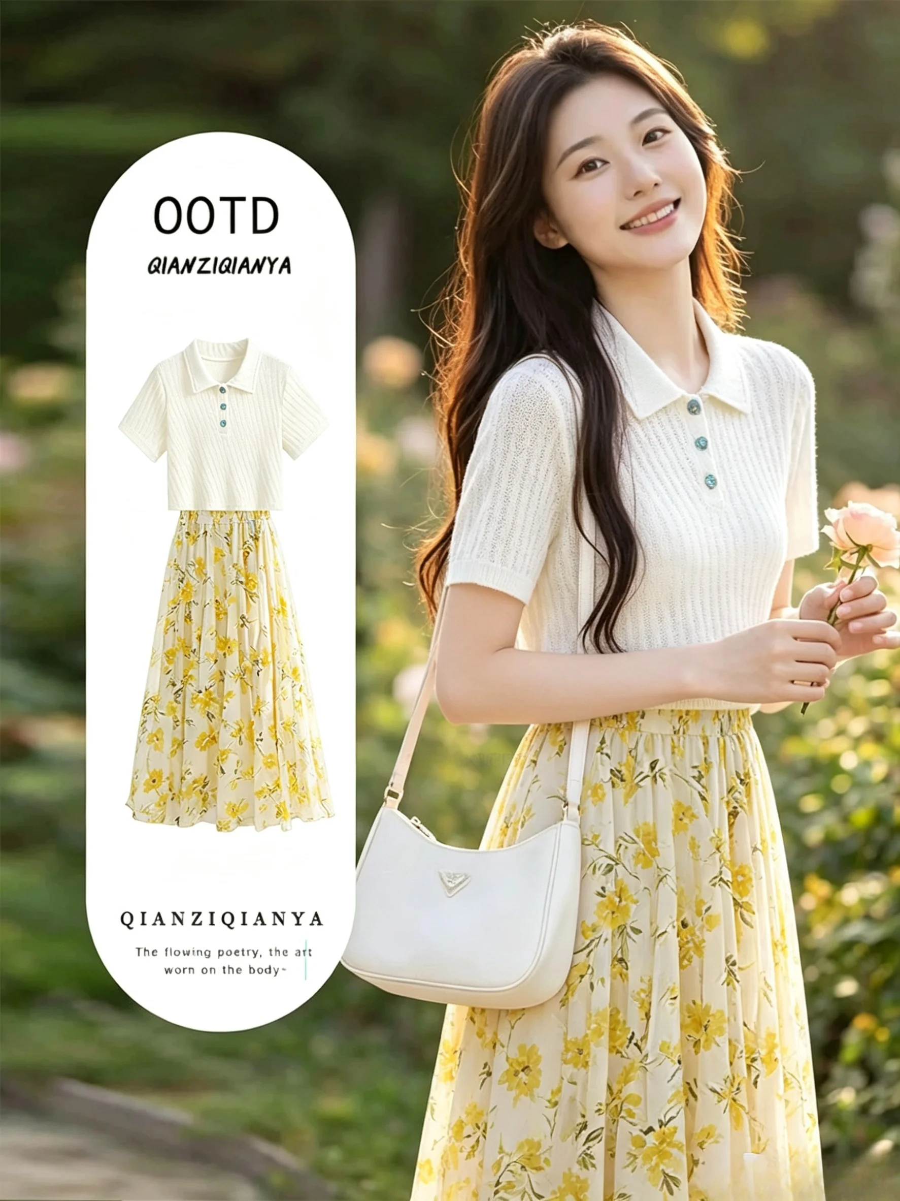 Summer New Gentle Style Women's Short Casual Top with Floral Skirt Two-Piece Set plus Size Fashionable T-Shirt And High Waist...
Summer New Gentle Style Women's Short Casual Top with Floral Skirt Two-Piece Set plus Size Fashionable T-Shirt And High Waist...
