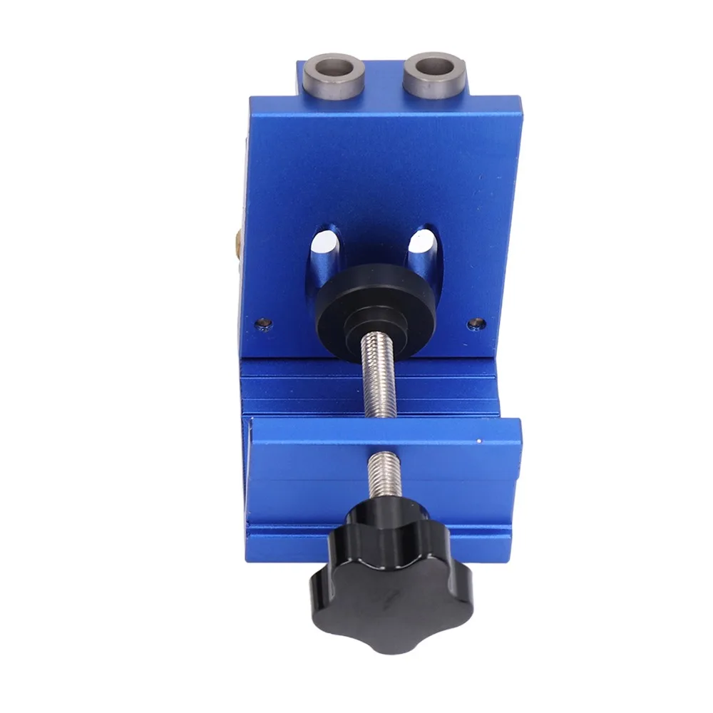 Aluminum Alloy Pocket Hole Jig Kit Adjustable Drill Guide Stop Collars Woodworking Drill Locator Blue 15 Degree Angle
Aluminum Alloy Pocket Hole Jig Kit Adjustable Drill Guide Stop Collars Woodworking Drill Locator Blue 15 Degree Angle