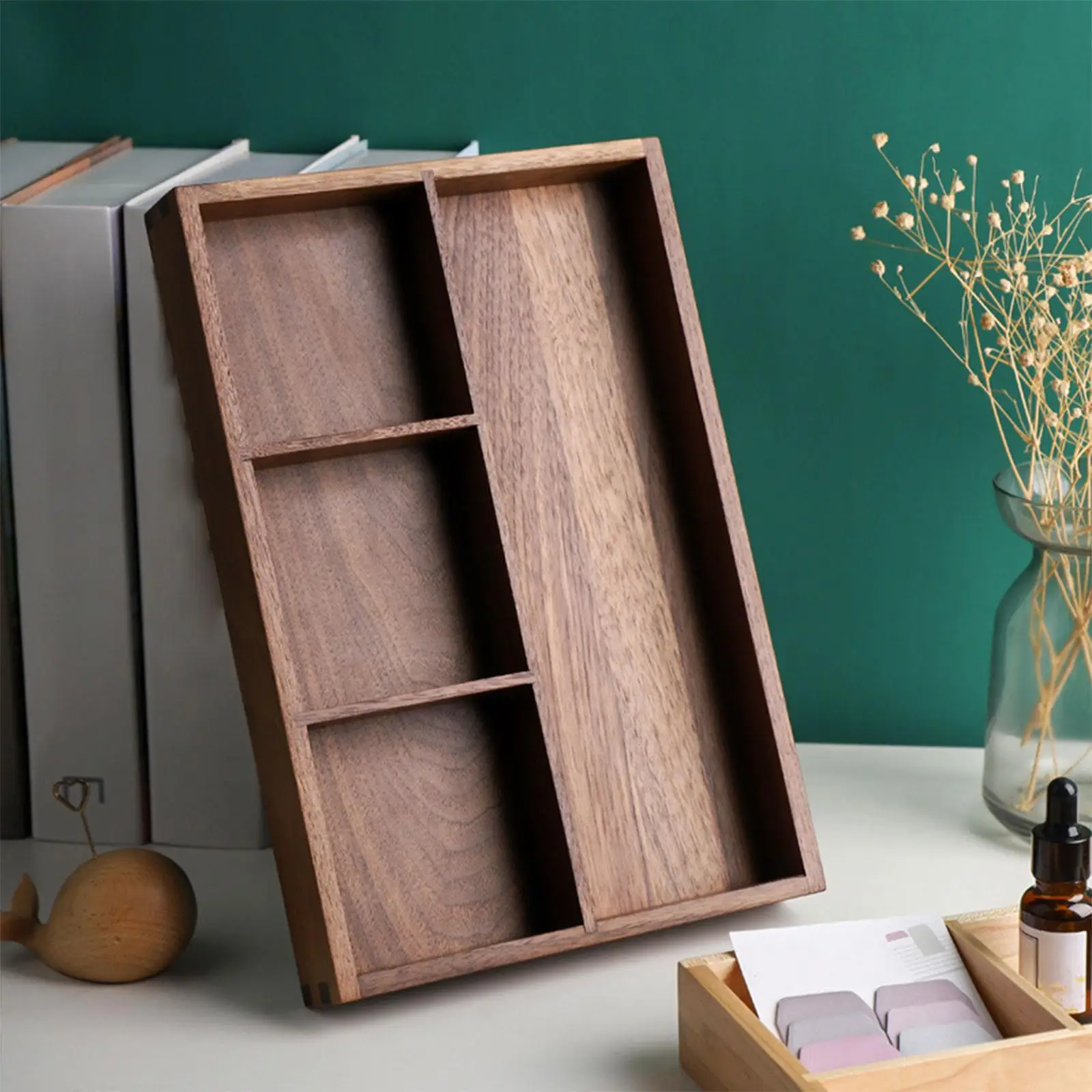 Coffee Color Wooden Jewelry Box Rectangle Tray Organizer for Rings Keys and Small Items Entryway Decor
Coffee Color Wooden Jewelry Box Rectangle Tray Organizer for Rings Keys and Small Items Entryway Decor