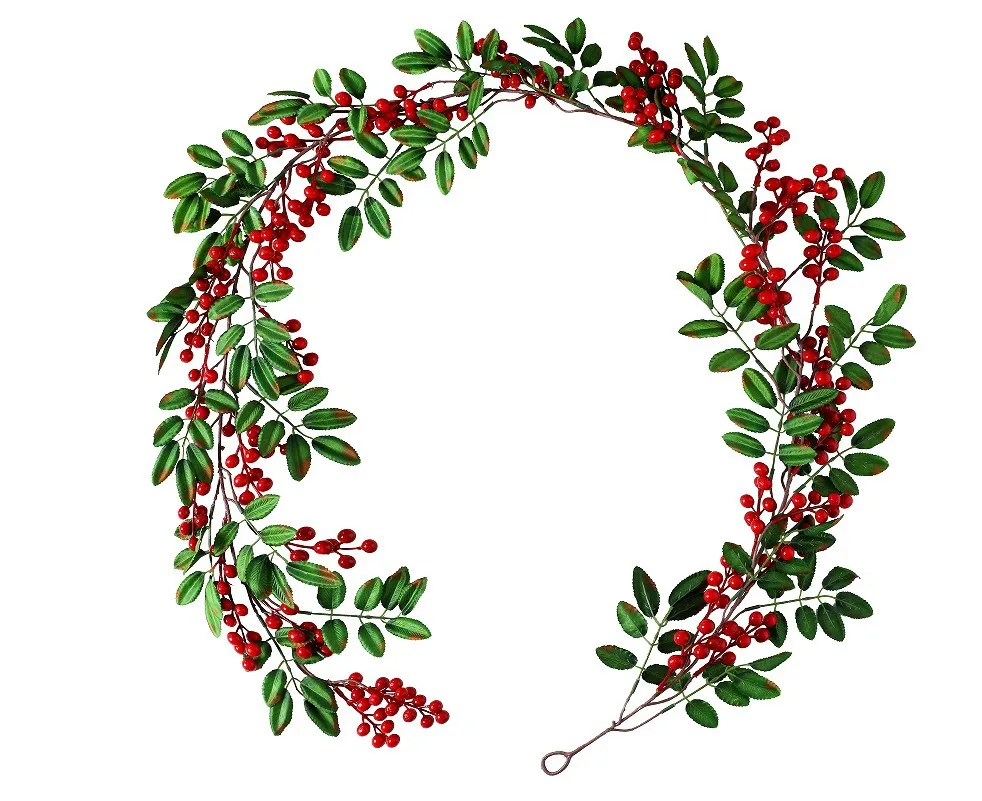 Christmas Garland Artificial Berry Plants, Green, Red, Garden Decoration, Home Accessories, Photo Props, 2Pcs 
Christmas Garland Artificial Berry Plants, Green, Red, Garden Decoration, Home Accessories, Photo Props, 2Pcs