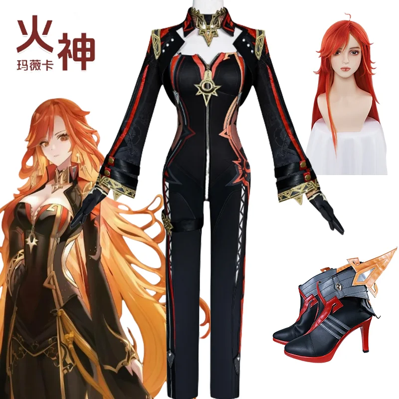 Game Genshin Impact Mavuika Cosplay Costumes God of War Wig Shoes Set Anime Halloween Carnival Comic Con Prop Boot Suits
Game Genshin Impact Mavuika Cosplay Costumes God of War Wig Shoes Set Anime Halloween Carnival Comic Con Prop Boot Suits