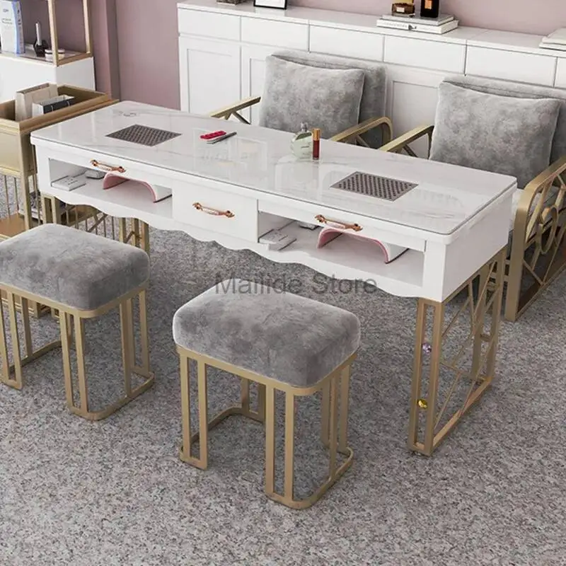 Nordic Wrought Iron Nail Tables For Commercial Furniture Nail Station Light Luxury Upscale Multifunction Marble Manicure Tables
Nordic Wrought Iron Nail Tables For Commercial Furniture Nail Station Light Luxury Upscale Multifunction Marble Manicure Tables
