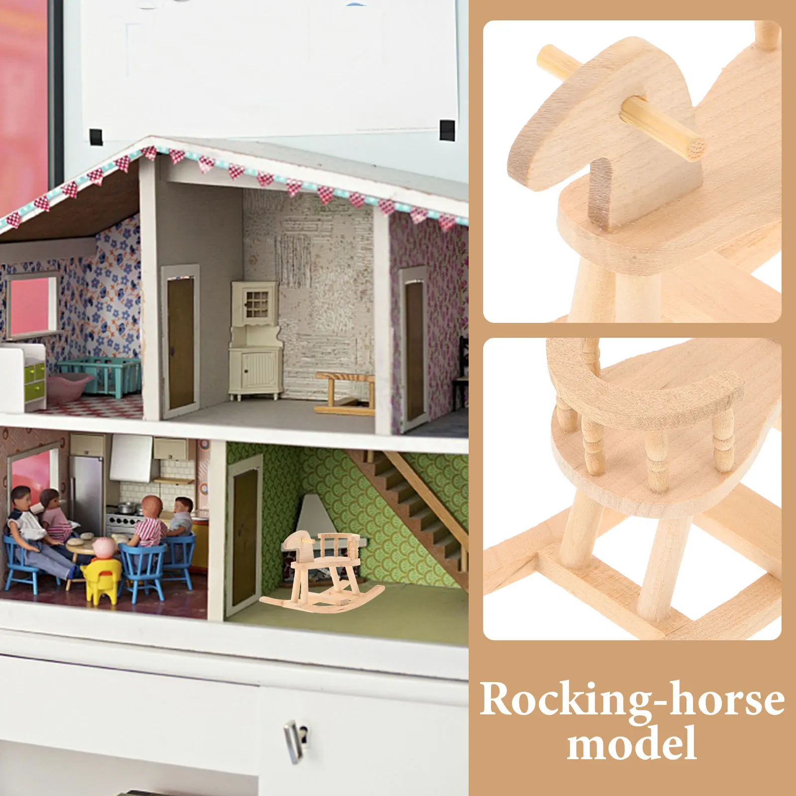 Изысканный мини-деревянный конь-качалка для декора интерьера мини-домика, долговечная мебель, аксессуар для дома
Изысканный мини-деревянный конь-качалка для декора интерьера мини-домика, долговечная мебель, аксессуар для дома