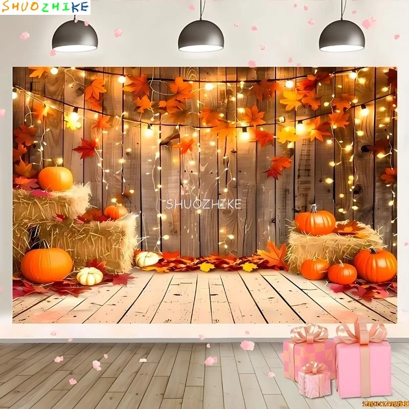 Autumnal Pumpkins Photography Backdrops Props Halloween Day Maple Leaf Scarecrow Farm Harvest Thanksgiving Background RR-02
Autumnal Pumpkins Photography Backdrops Props Halloween Day Maple Leaf Scarecrow Farm Harvest Thanksgiving Background RR-02