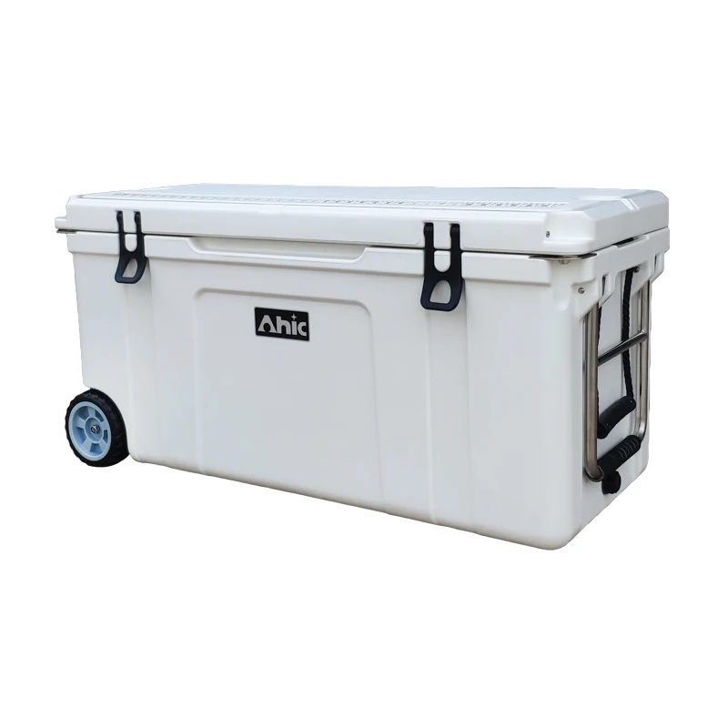 Plastic Ice Insulated 120L Large Fishing Cooler Box With Wheels Ice hard cooler box
Plastic Ice Insulated 120L Large Fishing Cooler Box With Wheels Ice hard cooler box