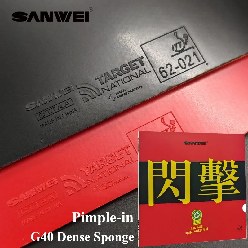 SANWEI TARGET 3 BLTZ Table Tennis Rubber with G40 Dense Sponge Sticky Pimples in Ping Pong Rubber Sheet Offensive Speed Type
SANWEI TARGET 3 BLTZ Table Tennis Rubber with G40 Dense Sponge Sticky Pimples in Ping Pong Rubber Sheet Offensive Speed Type