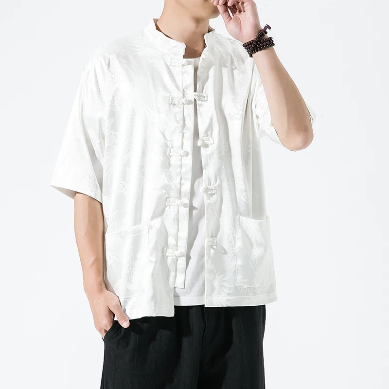 Новинка лета 2025, модная рубашка премиум-класса на пуговицах с тонким драконом, мужская рубашка в китайском стиле, повседневная мужская рубашка из ледяного шелка с короткими рукавами
Новинка лета 2025, модная рубашка премиум-класса на пуговицах с тонким драконом, мужская рубашка в китайском стиле, повседневная мужская рубашка из ледяного шелка с короткими рукавами