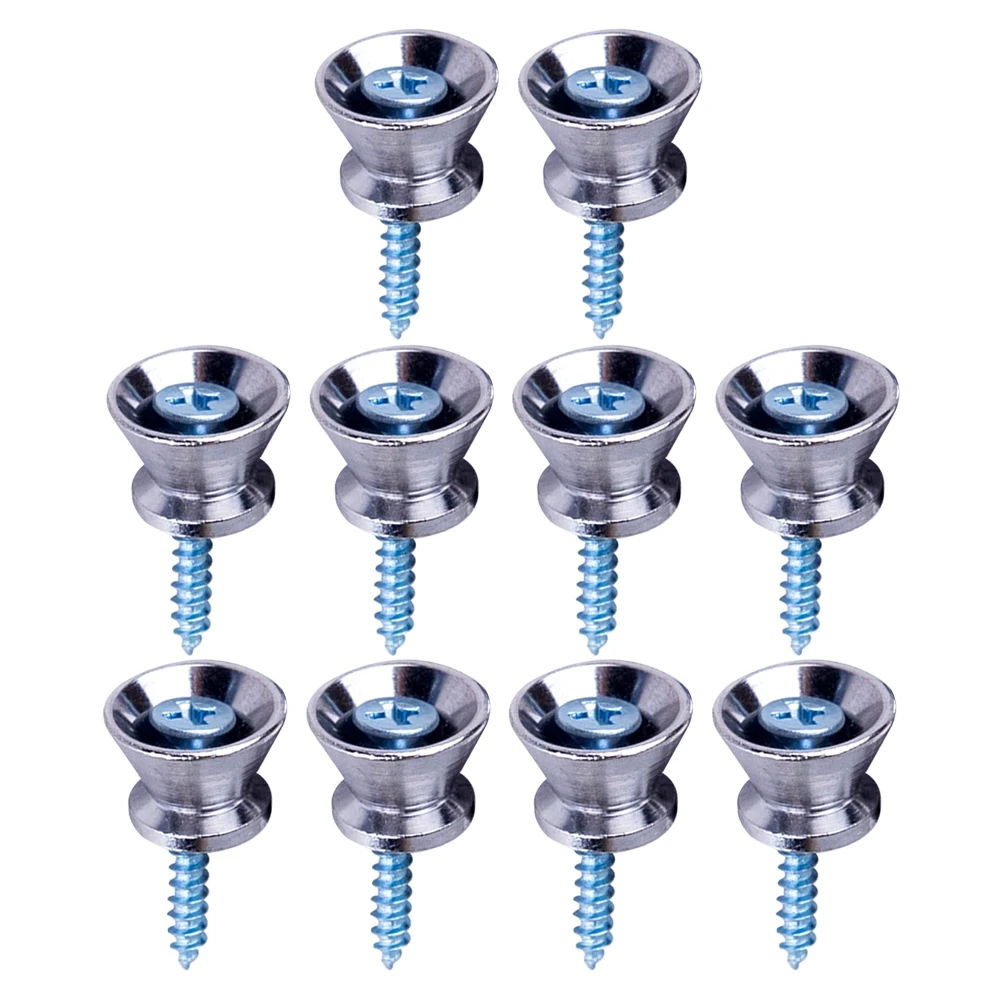10 Pcs Guitar Strap End Pins Metal Buttons Nails Peg Acoustic Wooden Locks Silver Antislip Durable Various Guitars Easy Install
10 Pcs Guitar Strap End Pins Metal Buttons Nails Peg Acoustic Wooden Locks Silver Antislip Durable Various Guitars Easy Install