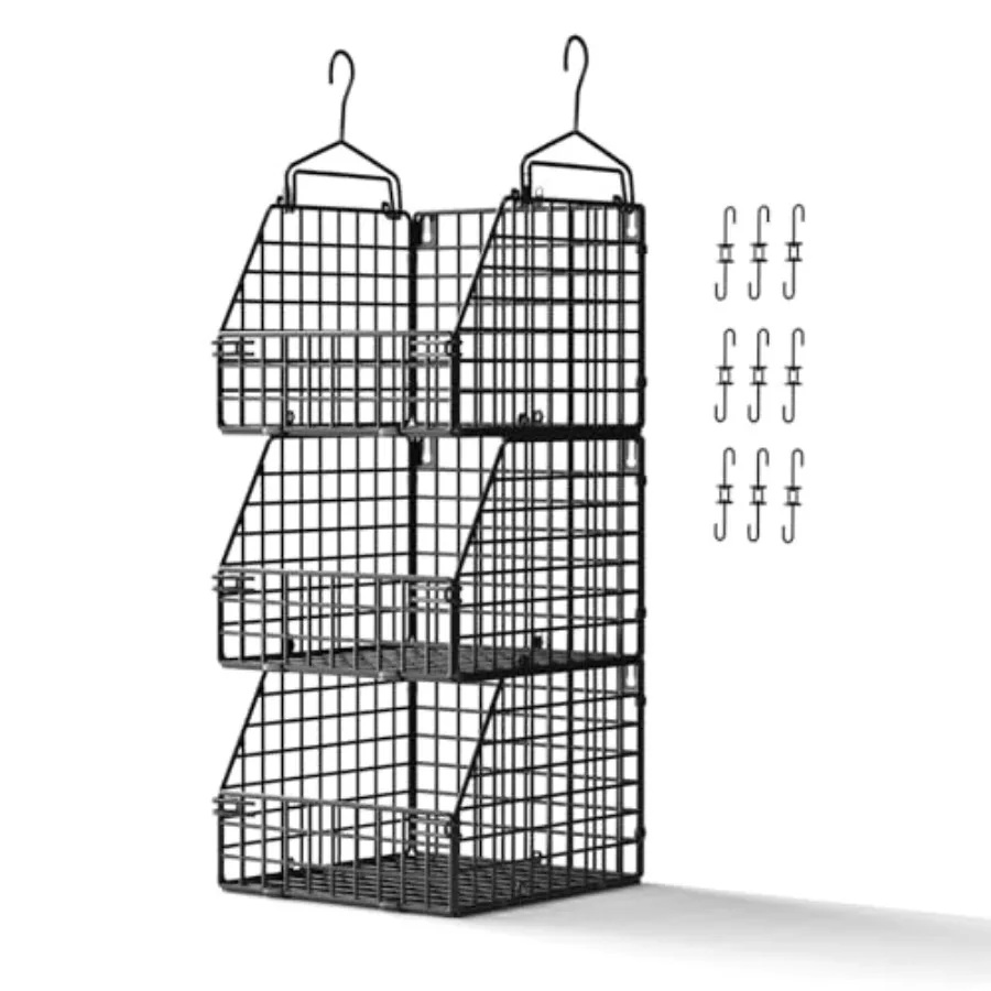 PUPPYCUTE Larger and Deeper Hanging Storage Basket, Closet Organizers and Storage, Hanging Shelves Wire Baskets for Clothing Sw
PUPPYCUTE Larger and Deeper Hanging Storage Basket, Closet Organizers and Storage, Hanging Shelves Wire Baskets for Clothing Sw
