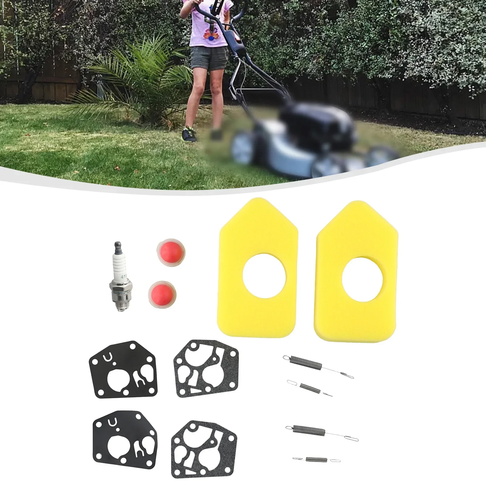 Lawn Mower Parts Mower Service Kit Garden Governor Springs Primer Bulb Accessory Air Filter For Classic Sprint
Lawn Mower Parts Mower Service Kit Garden Governor Springs Primer Bulb Accessory Air Filter For Classic Sprint
