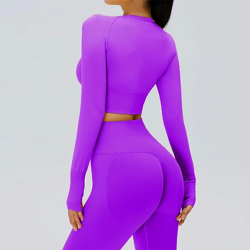 Бесшовный спортивный костюм, комплект для йоги для женщин, одежда для фитнеса, одежда для йоги с длинными рукавами, спортивная одежда для тренировок в тренажерном зале, спортивный костюм из двух предметов для женщин
Бесшовный спортивный костюм, комплект для йоги для женщин, одежда для фитнеса, одежда для йоги с длинными рукавами, спортивная одежда для тренировок в тренажерном зале, спортивный костюм из двух предметов для женщин