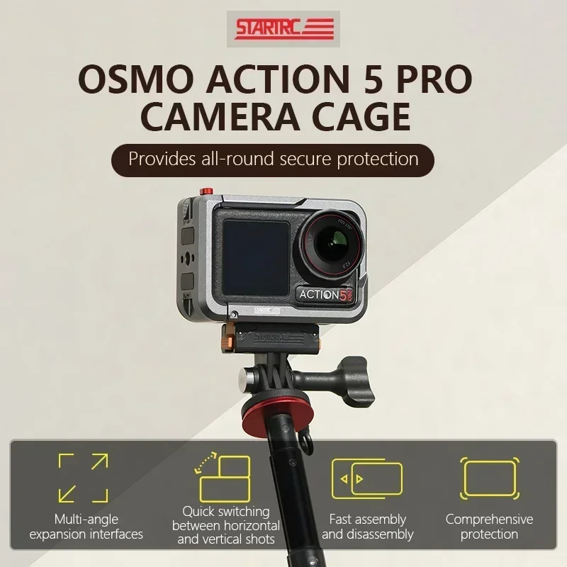 Aluminium Frame Case For DJI Action 5 Pro Metal Rabbit Cage Protective Frame Case For DJI Action 5 Pro Action Camera Accessories
Aluminium Frame Case For DJI Action 5 Pro Metal Rabbit Cage Protective Frame Case For DJI Action 5 Pro Action Camera Accessories