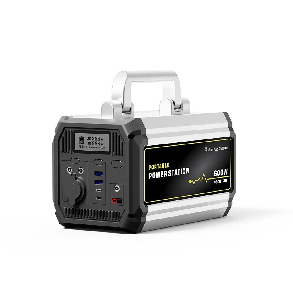 Rechargeable Backup Power Lifepo4 Battery Emergency Solar Generator 553Wh 600W Portable Power Station
Rechargeable Backup Power Lifepo4 Battery Emergency Solar Generator 553Wh 600W Portable Power Station