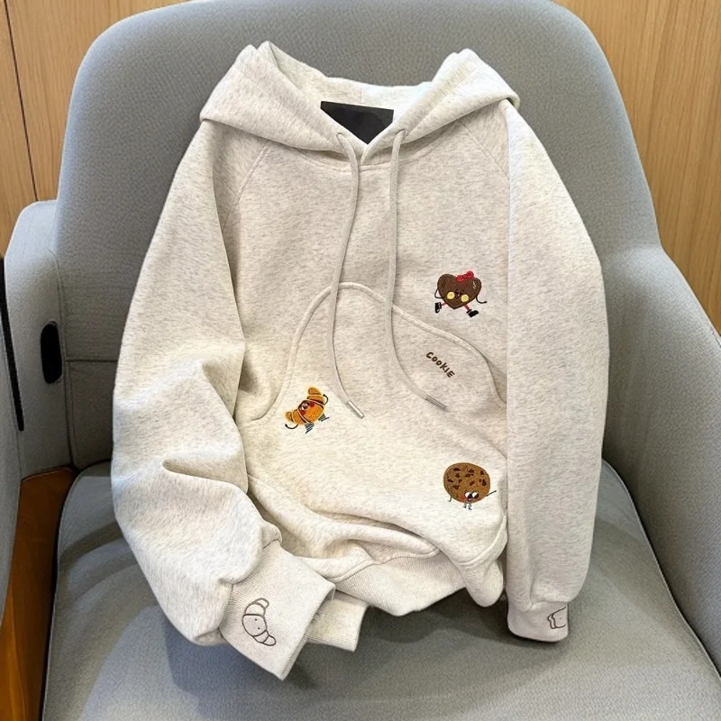 Свободная повседневная толстовка в корейском стиле, очень большой размер, 300 пу, с вышивкой, модная верхняя одежда, женская уличная одежда, свитшот
Свободная повседневная толстовка в корейском стиле, очень большой размер, 300 пу, с вышивкой, модная верхняя одежда, женская уличная одежда, свитшот