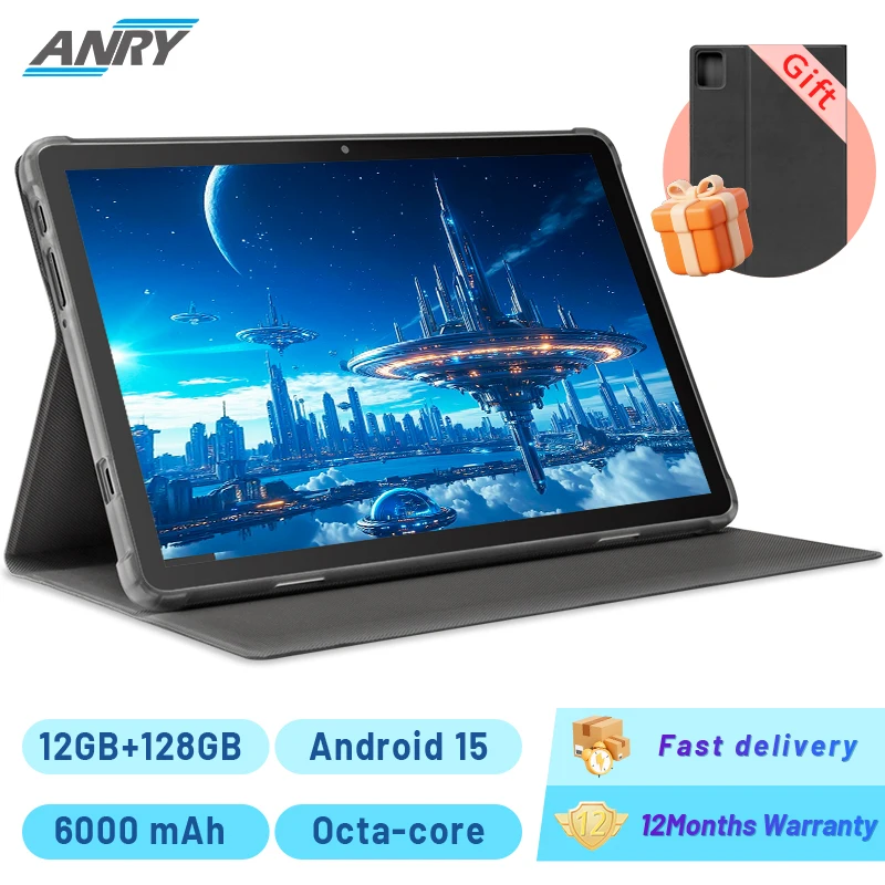 ANRY 10,1-дюймовые планшеты Android 15 12 ГБ (6 + 6 ГБ) ОЗУ + 128 ГБ ПЗУ 6000 мАч Аккумулятор Восьмиядерный процессор 5G Wi-Fi Поддержка планшетных ПК Глобальная версия
ANRY 10,1-дюймовые планшеты Android 15 12 ГБ (6 + 6 ГБ) ОЗУ + 128 ГБ ПЗУ 6000 мАч Аккумулятор Восьмиядерный процессор 5G Wi-Fi Поддержка планшетных ПК Глобальная версия