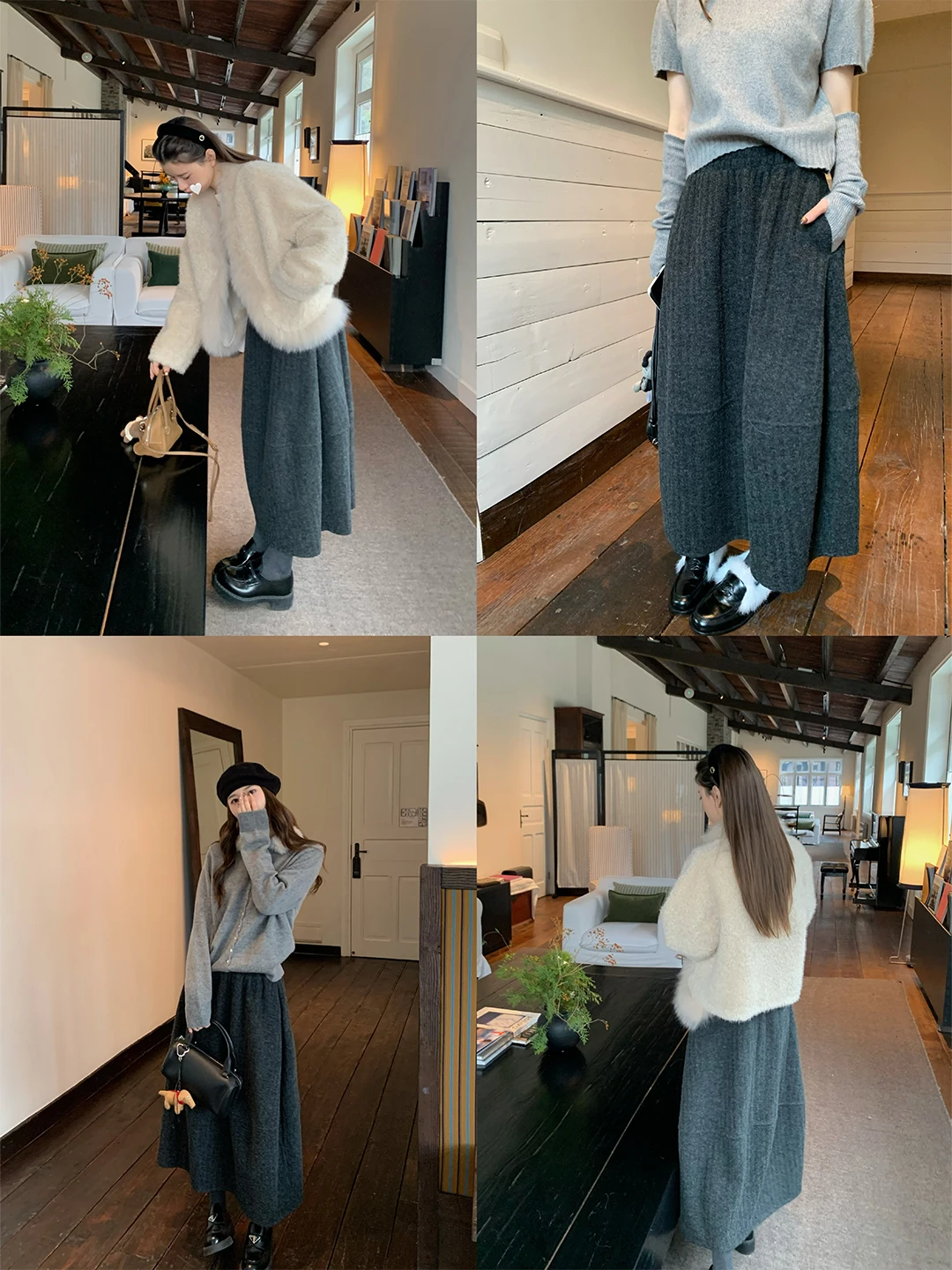 Wool Texture Sensation Micro Silhouette Shape Half Skirt Casual mid Waist a Line Skirt for Ladies Spring Season
Wool Texture Sensation Micro Silhouette Shape Half Skirt Casual mid Waist a Line Skirt for Ladies Spring Season