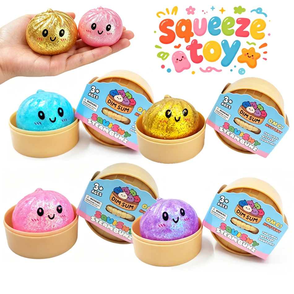 Hot Mini Glitter Dumpling Pressure Ball Sensory Squeeze Toy Realistic Steamer Bun Stress Reliever Soft Pinch Decompression Gifts
Hot Mini Glitter Dumpling Pressure Ball Sensory Squeeze Toy Realistic Steamer Bun Stress Reliever Soft Pinch Decompression Gifts