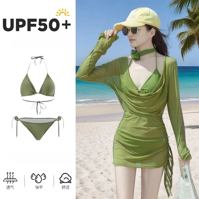 Spice Girl Bikini Sexy Blouse Three-piece Three-dimensional Flower Atmosphere Vacation Swimsuit Women 2025 New Hot Spring Bikini
Spice Girl Bikini Sexy Blouse Three-piece Three-dimensional Flower Atmosphere Vacation Swimsuit Women 2025 New Hot Spring Bikini