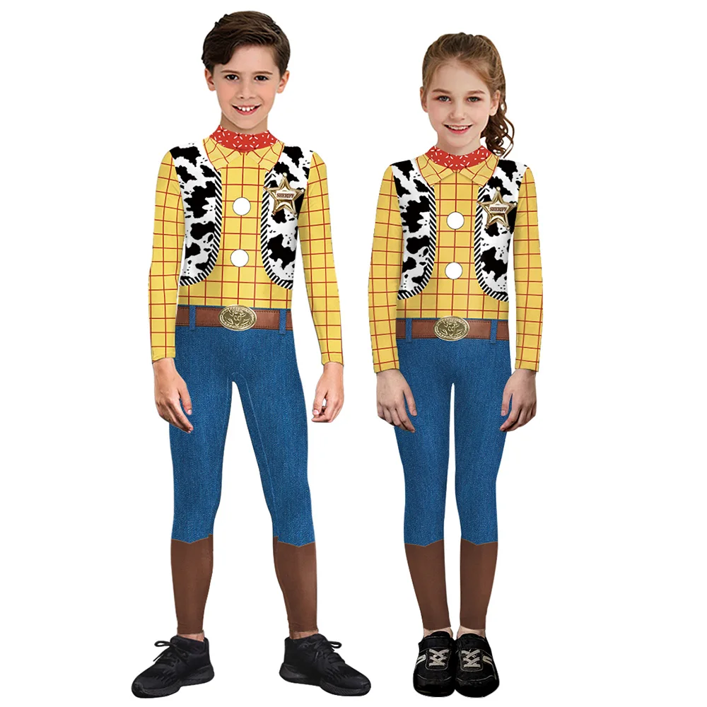 Boys Girls Woody Cosplay Costume Halloween Carnival Party Movie Toy Cowboy Doll Fancy 3D Printed Woody Catsuit Jumpsuits
Boys Girls Woody Cosplay Costume Halloween Carnival Party Movie Toy Cowboy Doll Fancy 3D Printed Woody Catsuit Jumpsuits