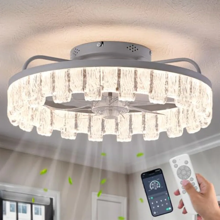 Rustic Silver Caged Ceiling Fan with Light, Personalized Fashion Ceiling Fan Remote Control with Acrylic, LED Low Profile Ceili
Rustic Silver Caged Ceiling Fan with Light, Personalized Fashion Ceiling Fan Remote Control with Acrylic, LED Low Profile Ceili