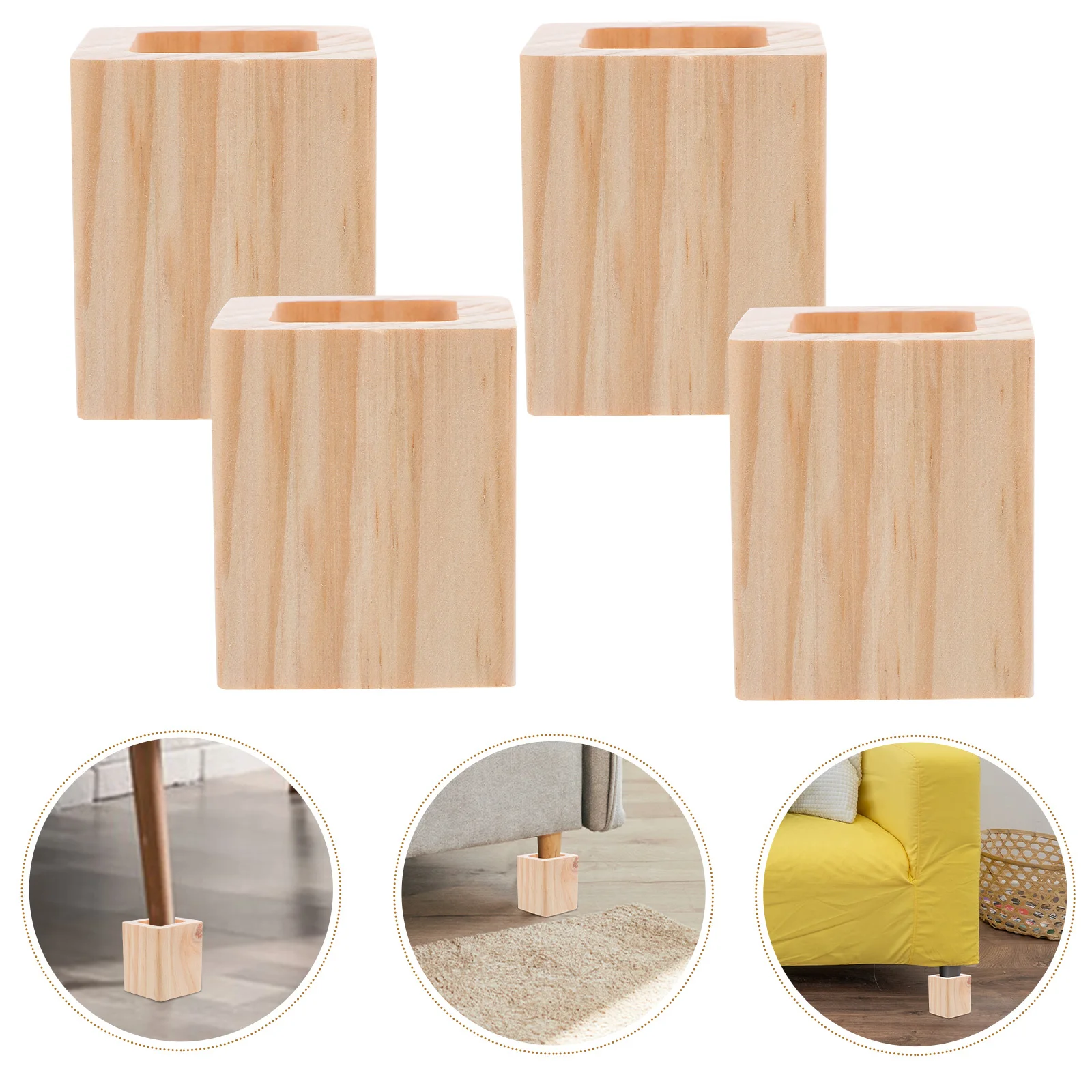 4Pcs Solid Wood Furniture Risers Heavy Duty Bed Elevators for Sofa Table Desk Raise Height Storage Space Natural Finish Decor
4Pcs Solid Wood Furniture Risers Heavy Duty Bed Elevators for Sofa Table Desk Raise Height Storage Space Natural Finish Decor