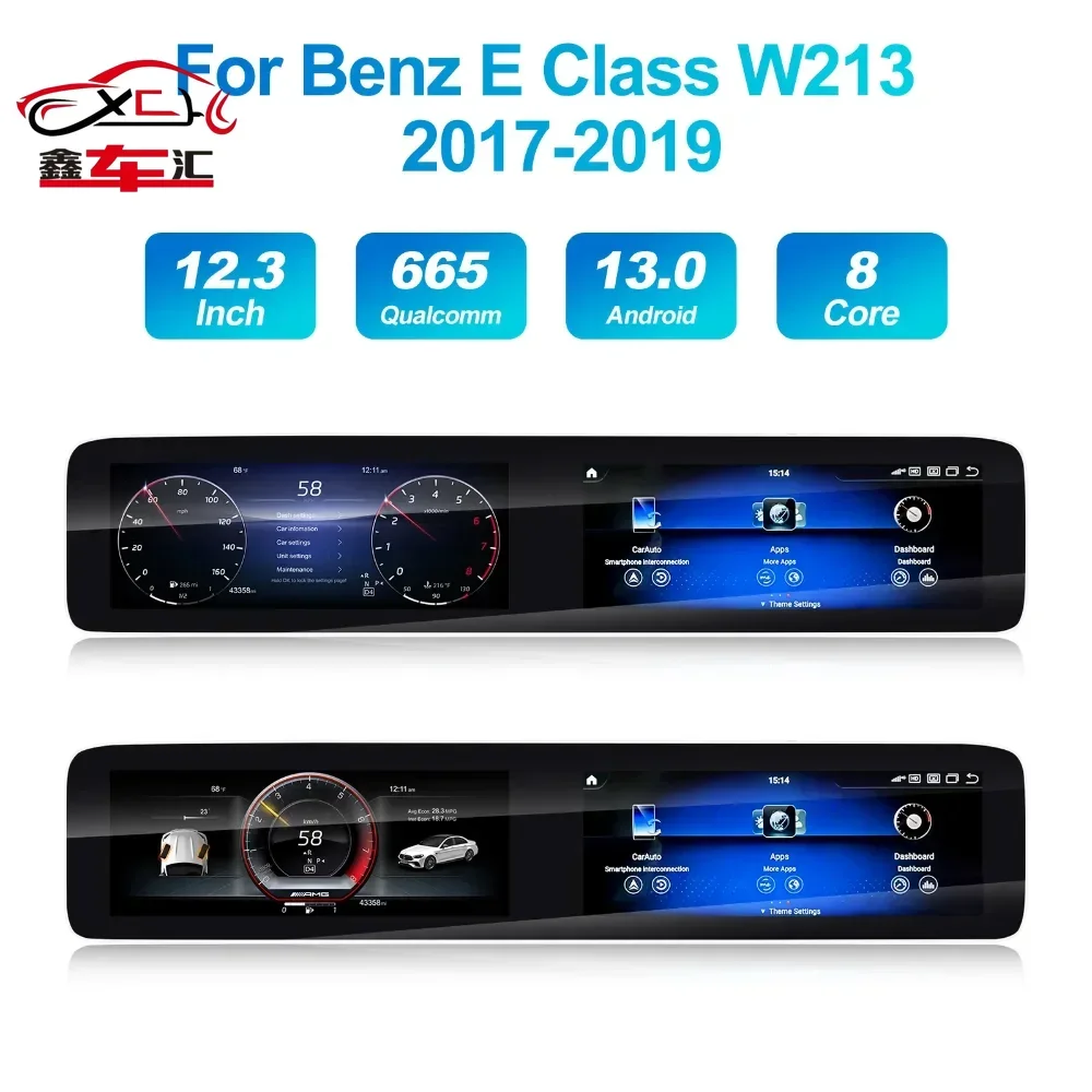 Navihua New Design 12.3inch Android Car Radio & 12.3 Inch Digital Cluster DVD Player GPS Stereo for Benz E Class W213 2017-2019
Navihua New Design 12.3inch Android Car Radio & 12.3 Inch Digital Cluster DVD Player GPS Stereo for Benz E Class W213 2017-2019