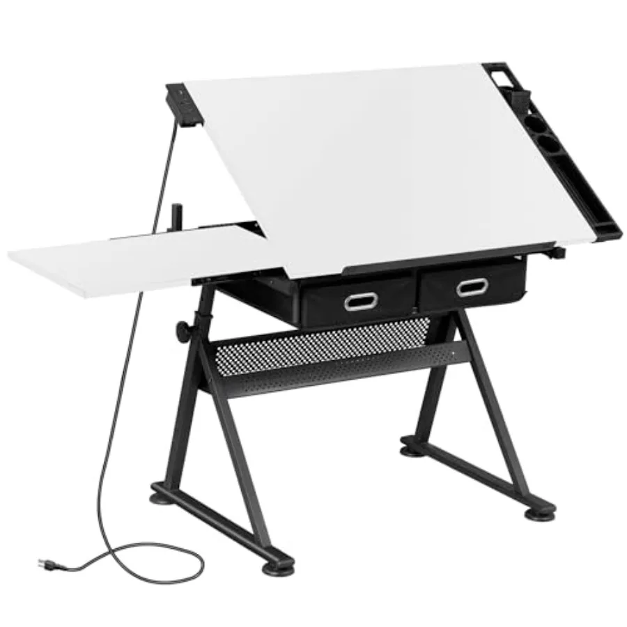 Стол для черчения и рисования с электророзеткой, регулируемый по высоте, с наклонной столешницей, рабочая станция для творчества, стол для рукоделия со стулом
Стол для черчения и рисования с электророзеткой, регулируемый по высоте, с наклонной столешницей, рабочая станция для творчества, стол для рукоделия со стулом