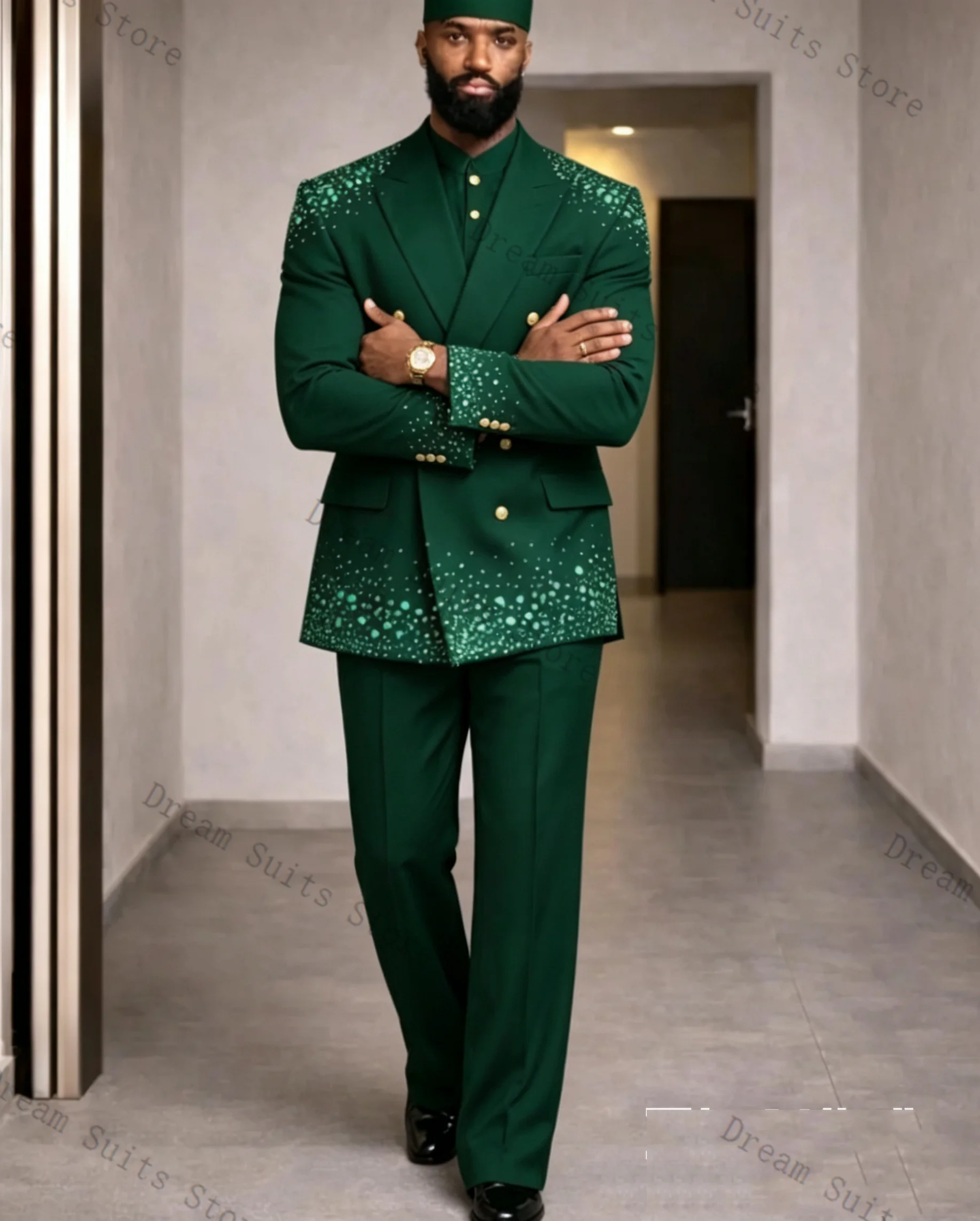 Green Men Suit Set 2 Pcs Blazer+Pants Trousers Crystals Cotton Customized Formal Office Jacket Wedding Tuxedos Prom Coat
Green Men Suit Set 2 Pcs Blazer+Pants Trousers Crystals Cotton Customized Formal Office Jacket Wedding Tuxedos Prom Coat