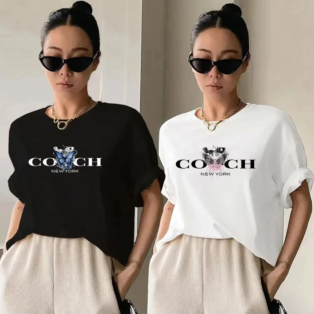 2025 Summer Women's Sports Top Cotton Luxury T-shirts Harajuku Bottoming Fashion Clothing Brand Short-sleeved Camiseta Mujer
2025 Summer Women's Sports Top Cotton Luxury T-shirts Harajuku Bottoming Fashion Clothing Brand Short-sleeved Camiseta Mujer