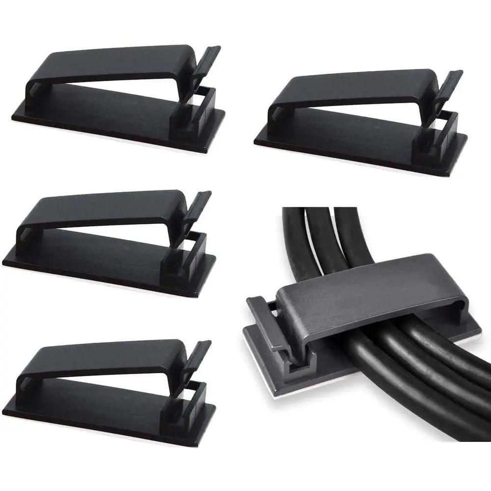 50Pcs Self Adhesive Cable Management Clips, Cable Organizers Wire Clips Cord Holder for TV PC Ethernet Cable under Desk Home Off
50Pcs Self Adhesive Cable Management Clips, Cable Organizers Wire Clips Cord Holder for TV PC Ethernet Cable under Desk Home Off