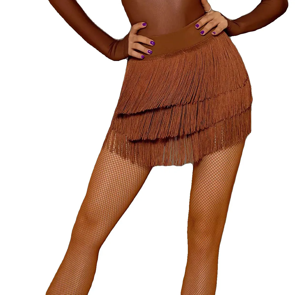 Latin dance half-length skirt women's new multi-layer fringed irregular skirt full-skirt short dress for dance practice outfit
Latin dance half-length skirt women's new multi-layer fringed irregular skirt full-skirt short dress for dance practice outfit
