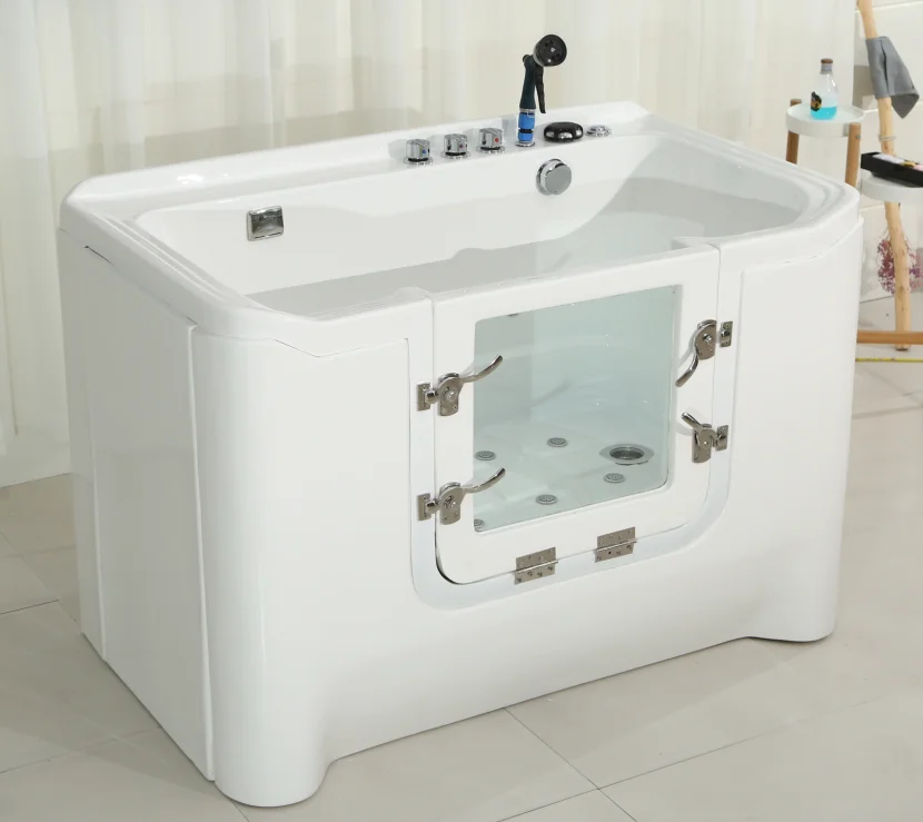 Manufacturing 4 Foot Freestanding Bathtub For Mobile Pet Grooming Dog Cat Apparel Air Massage Soaking Function For Apartment Use
Manufacturing 4 Foot Freestanding Bathtub For Mobile Pet Grooming Dog Cat Apparel Air Massage Soaking Function For Apartment Use