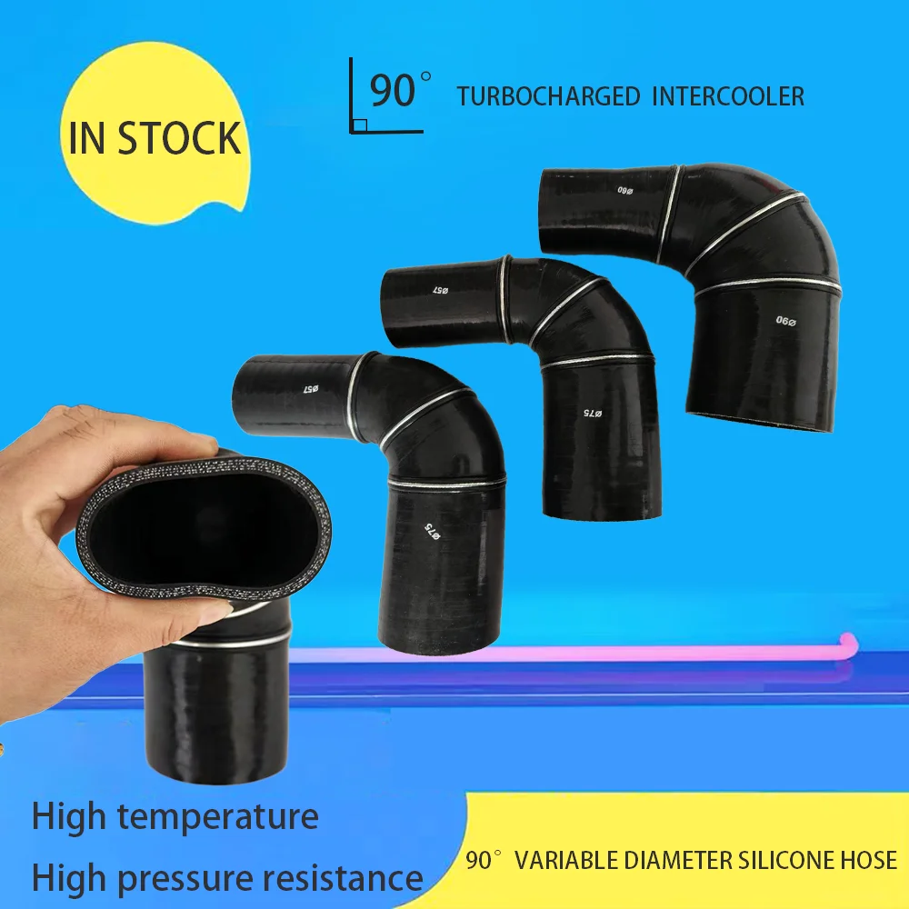 Car modification silicone hose 90 ° variable diameter elbow High temperature resistant and braided wire turbocharger pipe BLACK
Car modification silicone hose 90 ° variable diameter elbow High temperature resistant and braided wire turbocharger pipe BLACK
