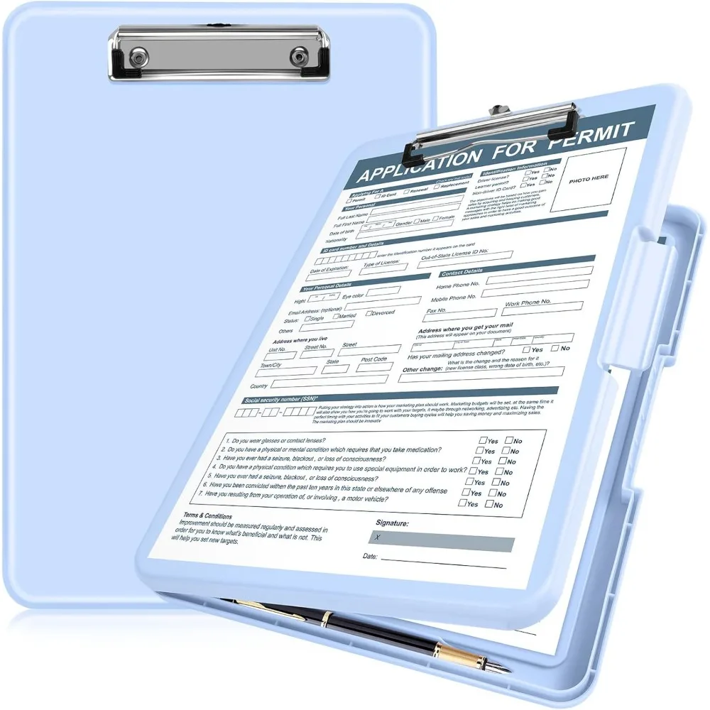 Clipboard with Storage 13x9.6 inches, Storage Clip Board Heavy Duty, Plastic Clipboard with Side Opening, Nursing Clip Board Fo 
Clipboard with Storage 13x9.6 inches, Storage Clip Board Heavy Duty, Plastic Clipboard with Side Opening, Nursing Clip Board Fo